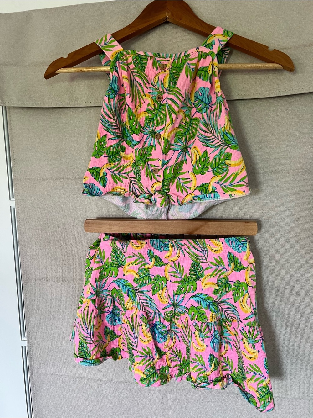 Cynthia Rowley Pink & Green Tropical Print Set
